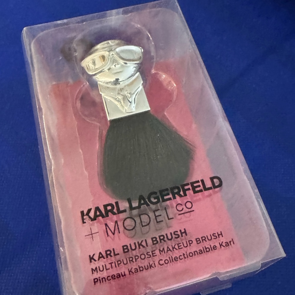 Karl Lagerfeld + ModelCo Black and Silver Makeup Brush